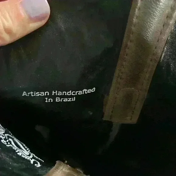 Charlie 1 Horse Mad Dog Calf Cowboy Boots Chocolate Brown Size 7.5 - Picture 8 of 11